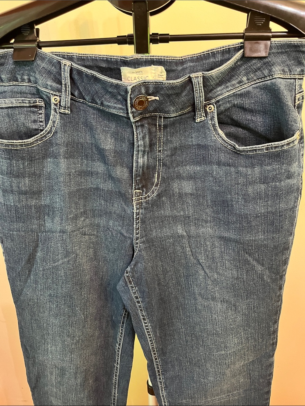 M jeans by Maurices Classic Straight-Leg Mid-Rise Women’s Jeans in Dark Blue - Picture 6 of 11